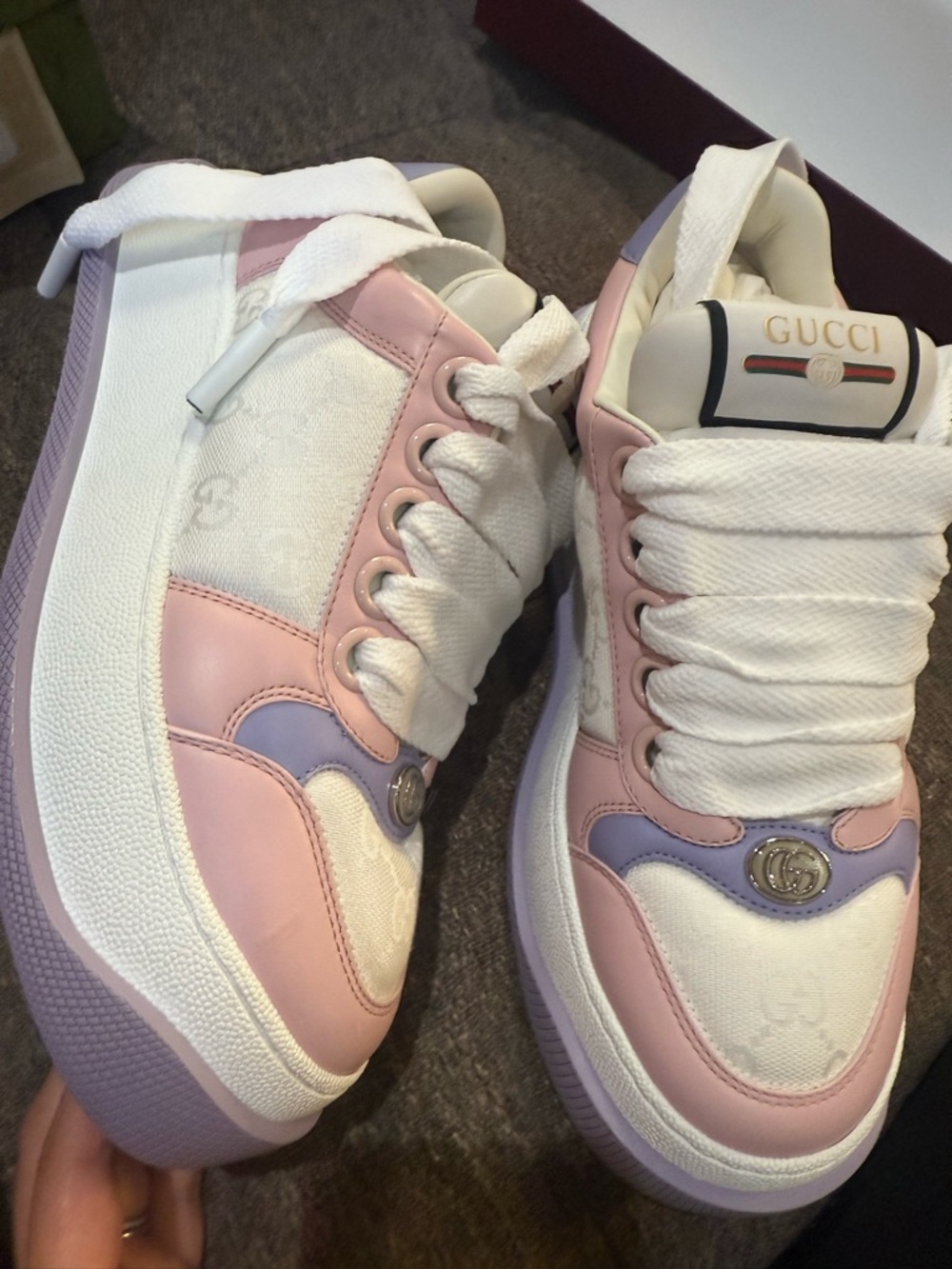 Gucci Pink & Lavender Women's Low-Top Sneakers 37
